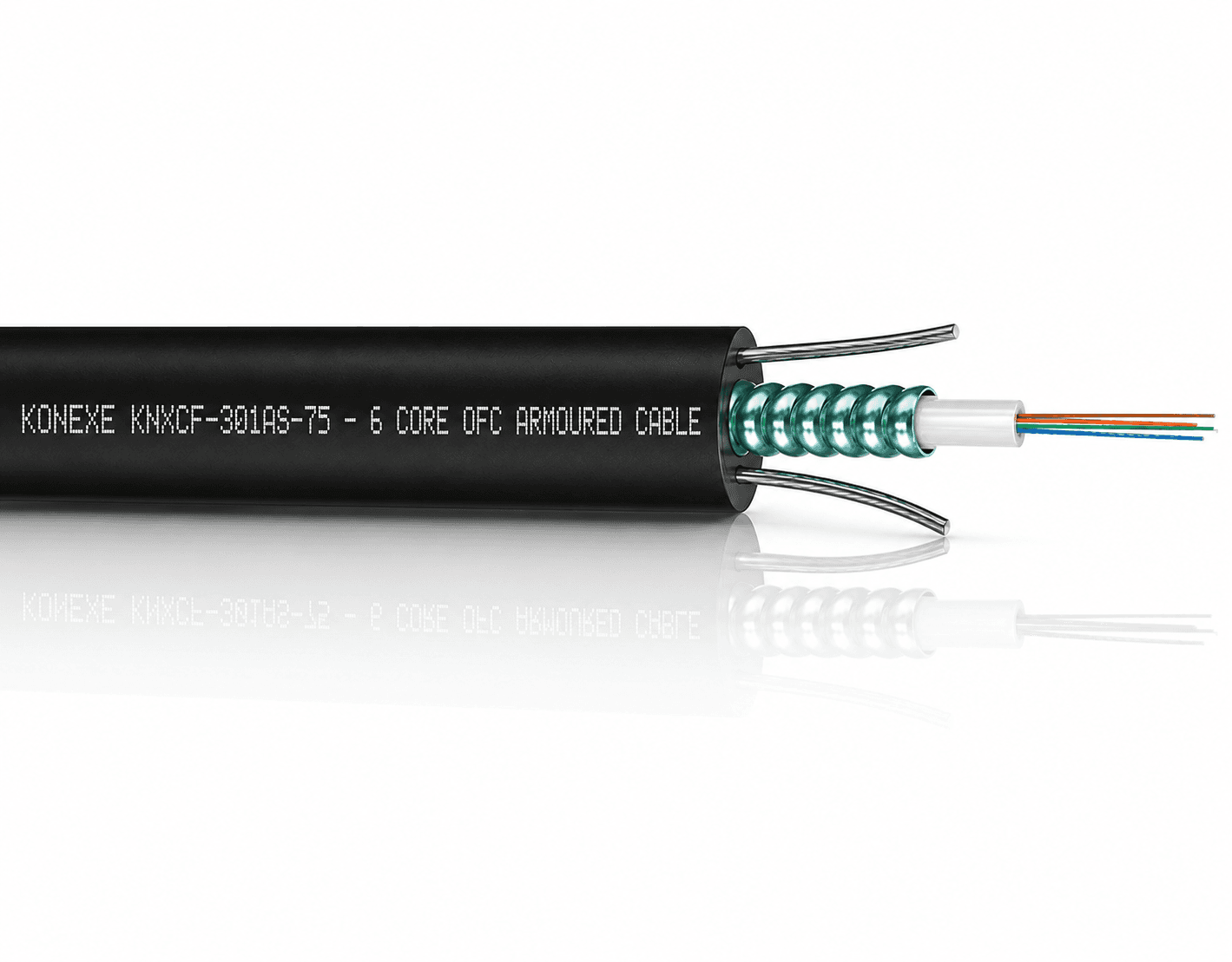 Konexe 6 Core Single Mode Armoured Optical Fiber Cable