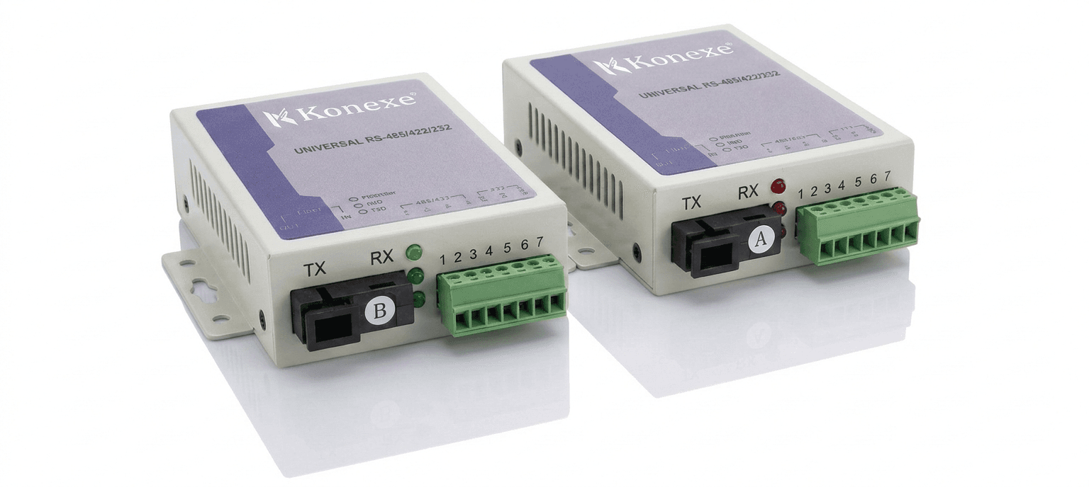 Konexe RS232/422/485 Extender over Fiber - 20km